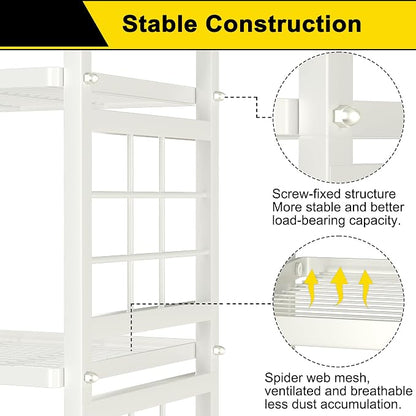 GIOTORENT 5-Wire Standing Storage Shelves, Metal Shelving Unit Pantry Rack - Image 5