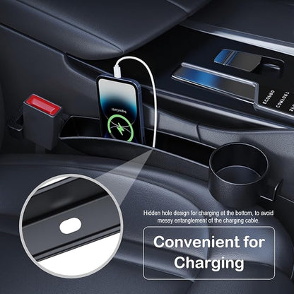 Car Seat Gap Plug with Storage Slot, Auto Gap Filler Organizer with Cup Holder - Image 6