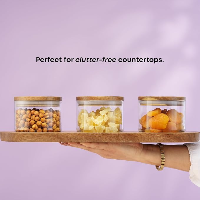 JoyJolt Holden 14oz Stackable Glass Storage Containers - Image 9