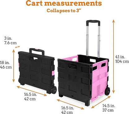 Ultra-Slim Rolling Collapsible Storage Pack-N-Roll Utility-carts, - Image 2