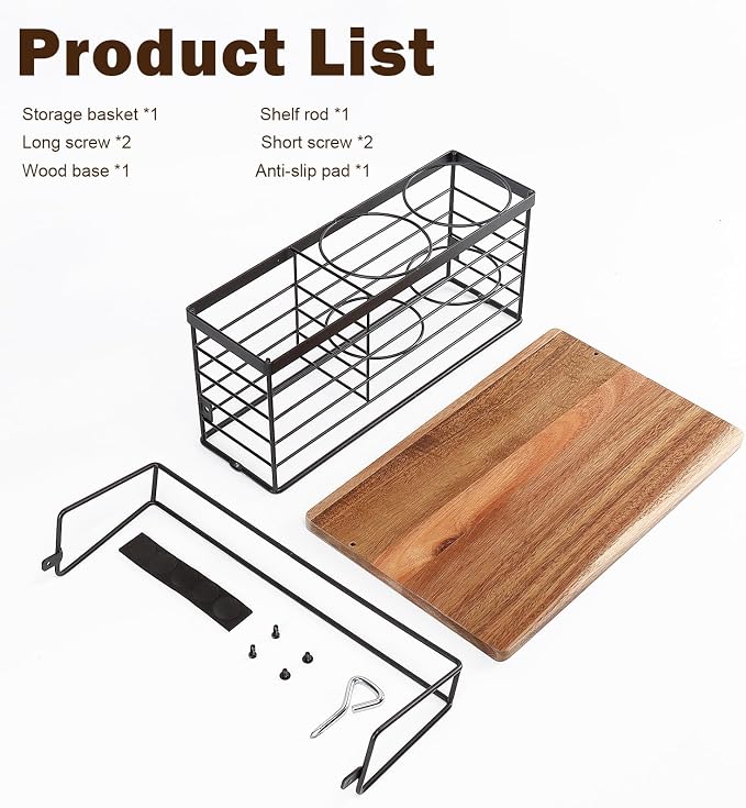 Hair Tool Organizer, Movable Hair Dryer Holder, Hair Styling Tools Storage - Image 9