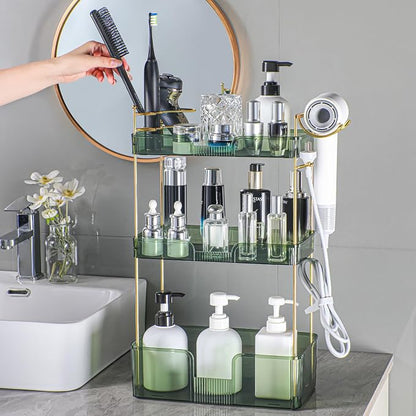 3 Tier Bathroom Organizer Countertop Makeup Perfume Tray Skincare Organizer - Image 7
