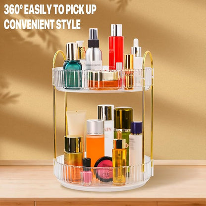360 Spinning Makeup Organizer, Rotating Bathroom Makeup Holder Rack, Large - Image 4