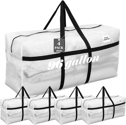 4 Pcs 96 Gallon Extra Large Moving Bags Heavy Duty Storage Bag - Image 2