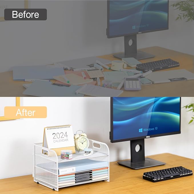 3-Tier Letter Tray Paper Organizer - Image 6