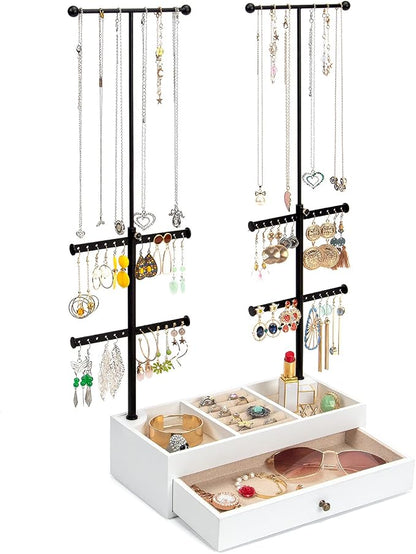 Emfogo Jewelry Organizer Stand Wood Basic Jewelry Drawer Storage Box by Emfogo