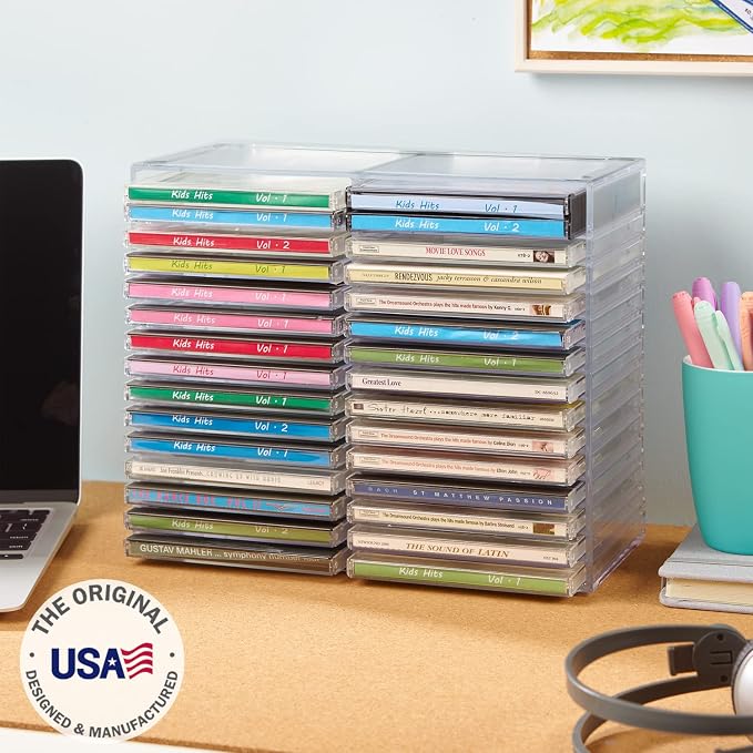STORi Stackable Clear Plastic CD Organizer - Image 2
