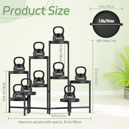 iDavosic.ly Plant Stand Indoor Outdoor, 9 Tier Corner Metal Flower Display - Image 2