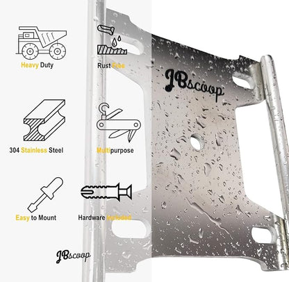 JBscoop Large Stainless Steel Hose Holder, Heavy Duty Hose Hanger - Image 8