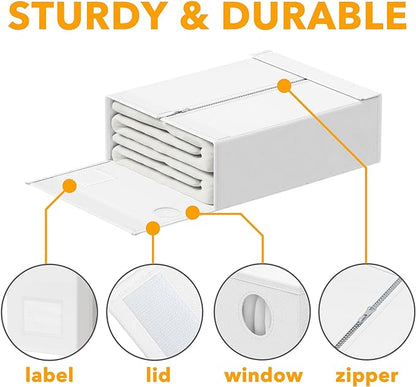 SpaceAid 6 Pack Bed Sheet Organizers and Storage, Foldable Sheet Organizer - Image 6