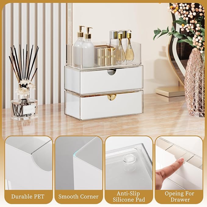 3 Tier Medicine Cabinet Organizer and Storage, Stackable Bathroom Medicine - Image 4