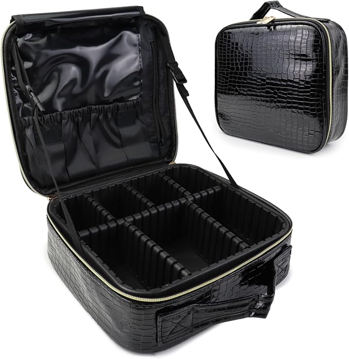 Travel Makeup Bag Makeup Cosmetic Train Case Organizer Portable Storage Bag by SLUMAZI