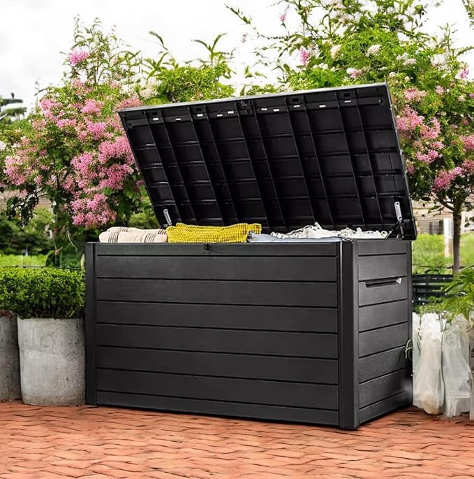 Outdoor Storage Box with Lockable Lid - Image 5
