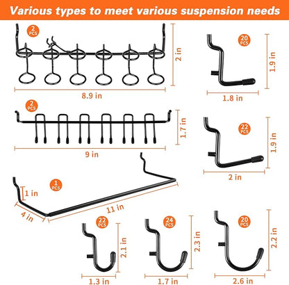 296 PCS Extra Thick Pegboard Hooks - Image 2