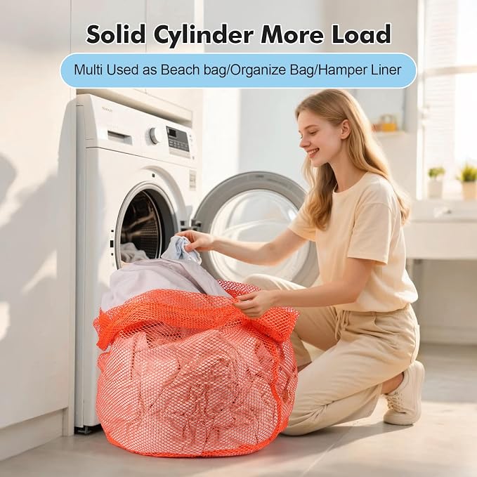 3Pcs Mesh Laundry Bags Washing Machine Mesh Wash Bags Jumbo - Image 3