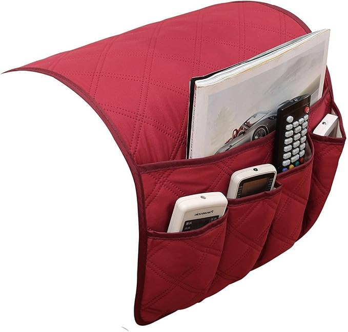5 Pockets TV Remote Control Holder Couch Sofa Tray Armrest Organiser Oxford by JIAHG