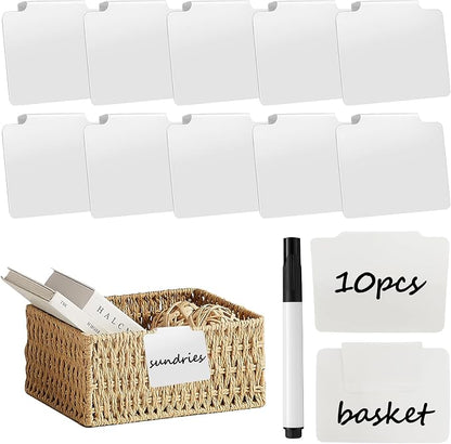 10 PCS Basket Labels, Clip On PVC Labels by YFANITI