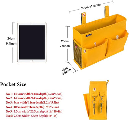 Surblue Bedside Caddy Hanging Bed Organizer Storage Bag Pocket - Image 6