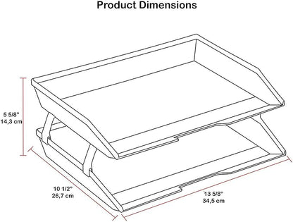 Acrimet Facility 2 Tier Letter Tray, Side Load, Letter Size/A4, Desktop File - Image 7