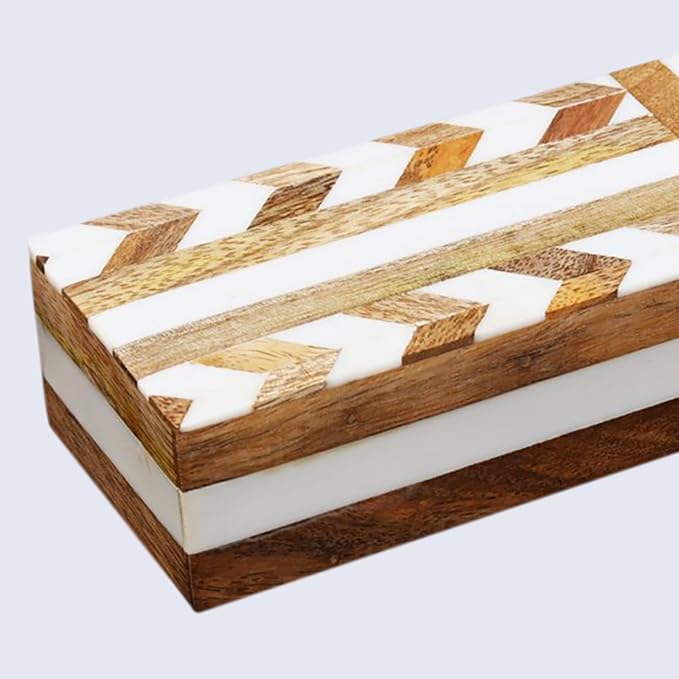Handicrafts Home White Decorative Storage Box - Image 4