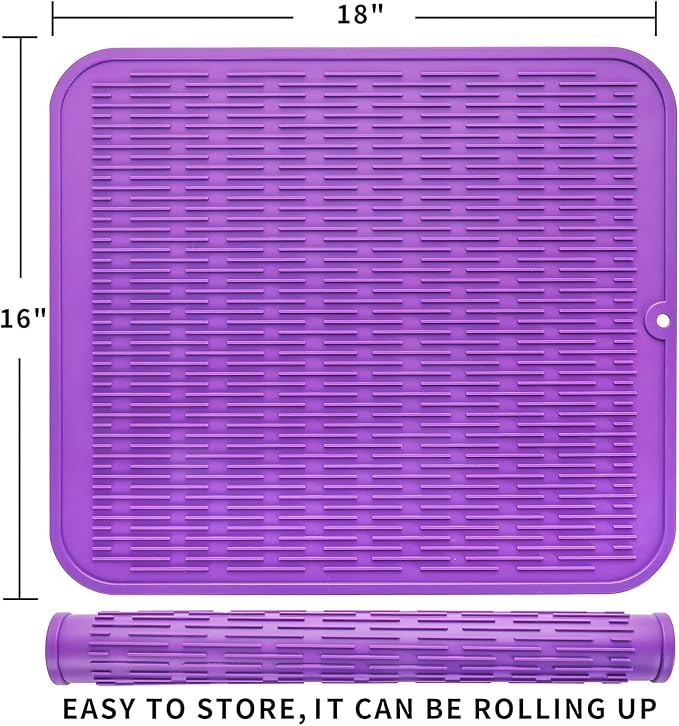 Silicone Dish Drying Mat for Multiple Usage, Easy clean, Eco-friendly, - Image 2