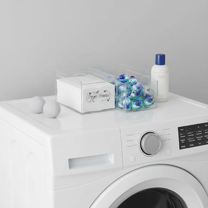 TOPZEA Dryer Sheet Holder, 2 in 1 Dryer Sheet & Pods Container Dispenser - Image 6