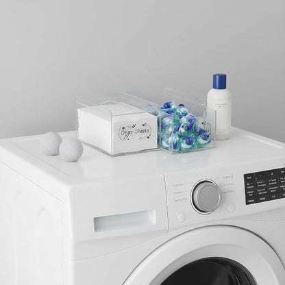 TOPZEA Dryer Sheet Holder, 2 in 1 Dryer Sheet & Pods Container Dispenser - Image 6