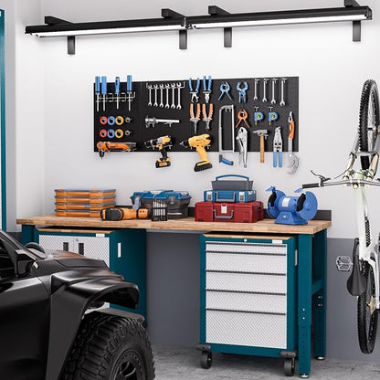 INCLY 70PCS Pegboard Wall Organizer, Garage Tool Storage, Workbench Organization - Image 2
