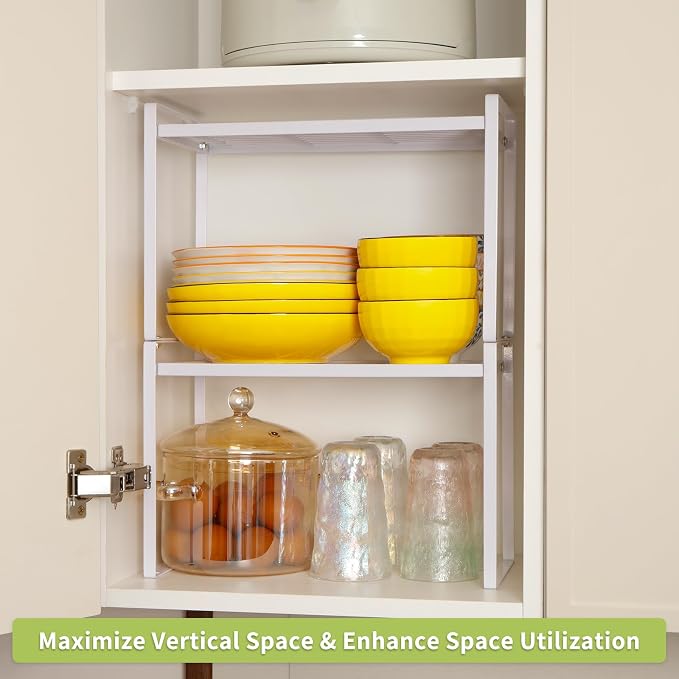MiaLi Cabinet Organizer Shelf, Stackable Kitchen Bathroom Organizers and Storage - Image 4