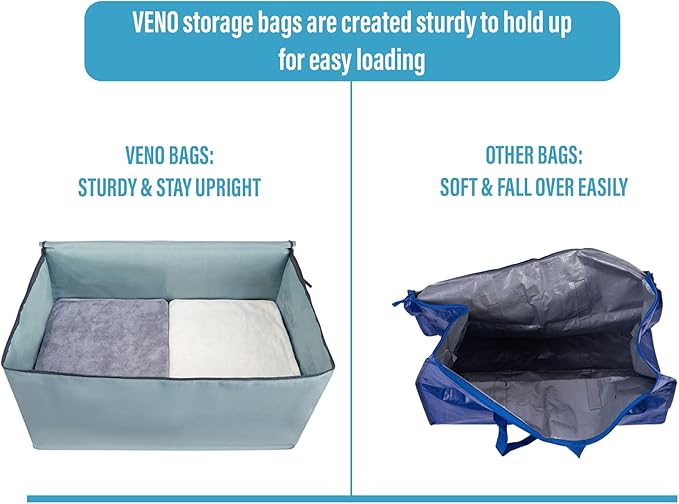 VENO 2 Pack Moving Bags and Large Christmas Decoration Storage Bins - Image 6
