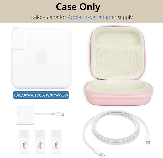 Charger Case for Macbook, Portable Tech Electronic Organizer Bag, Small Travel - Image 3