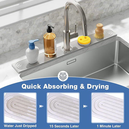DK177 Diatomite Fast Drying Faucet Mat - Image 4