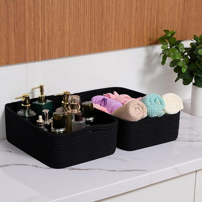 Large Shallow Organizing Baskets 15x11x5.1 Inches - Image 6