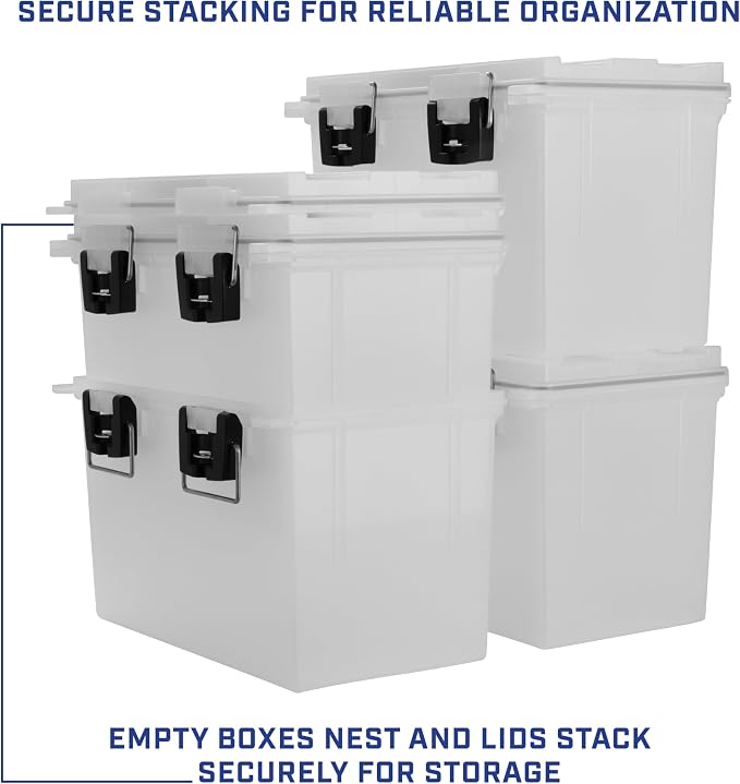 Sheffield XL Ammo Box Made in USA, Stackable Lockable Ammo Storage Box | 2 Pack - Image 6