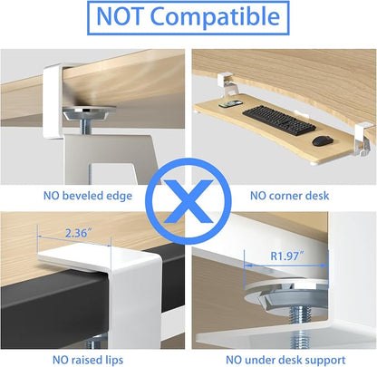 suptek Large Keyboard Tray Under Desk Pull Out - Image 5