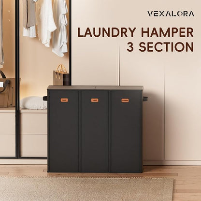 185L Laundry Hamper 3 Section, Laundry Hamper - Image 7