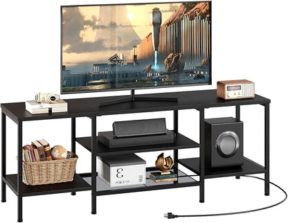 HOOBRO TV Stand with Power Outlets to 65 Inches, TV Console Table with Open by HOOBRO