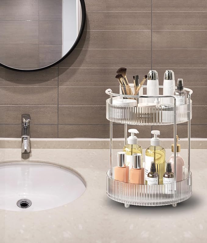 360° Rotating Makeup Organizer for Vanity, Skincare Perfume Organizers and - Image 4