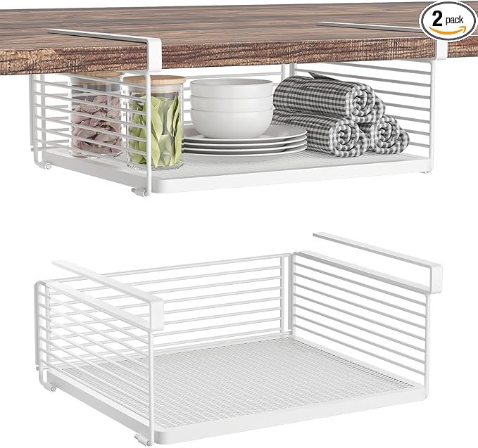 Under Shelf Storage Basket, Hanging Wire Basket by SHINEWON