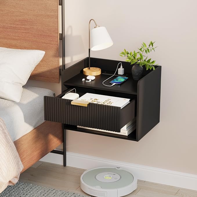 Arbuxzuy Floating Nightstand Set of 2, Wall Mounted Nightstand - Image 6