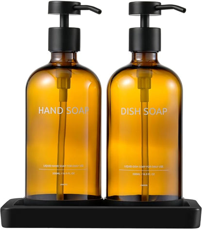 Glass Kitchen Soap Dispenser Set by Janxinmakeyouloveyourhome