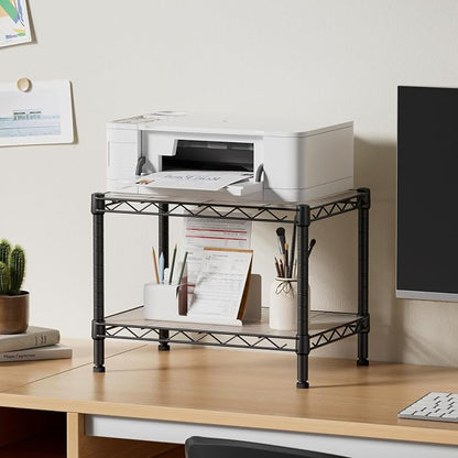 SINGAYE 2 Small Shelves Kitchen Storage Shelf Wire Shelving Unit Metal Shelf - Image 8