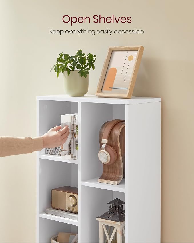 VASAGLE Set of 2 Bookcases, Bookshelves, 7 Compartments, Freestanding Shelves - Image 6