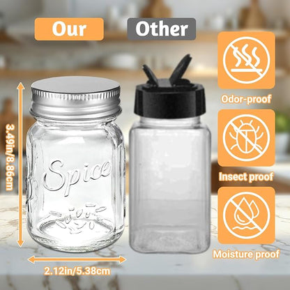 30 Pack 4oz Round Glass Spice Jars - Image 2