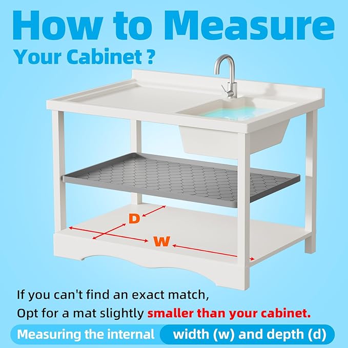 Silicone Under Sink Mat 19" x 19", kitchen Essentials and Gadgets, Shelf liner - Image 7