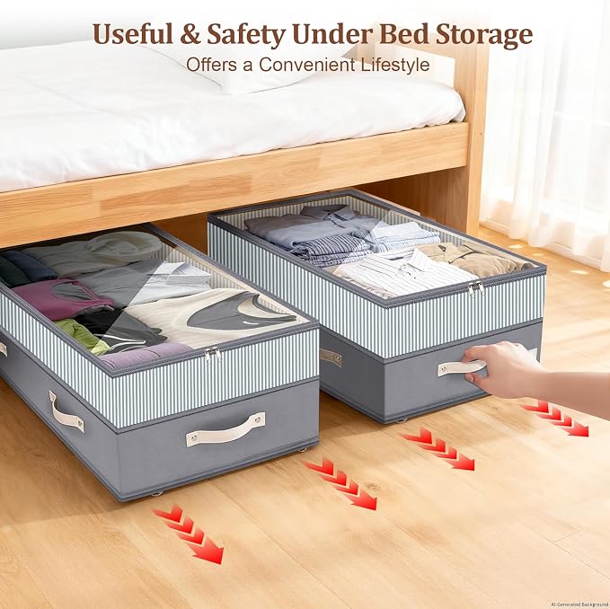 Dolicer 4 Pack Under Bed Storage - Image 9