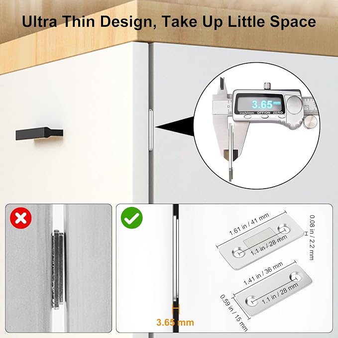 Cabinet Magnetic Catch Jiayi 4 Pack Ultra Thin Cabinet Door Magnetic Catch - Image 4