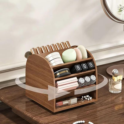 360° Rotating Lipstick Organizer, Tiered Makeup Display Stand by Unknown