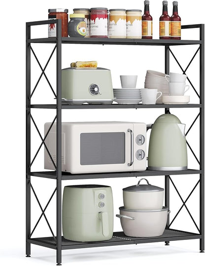 SONGMICS 4-Tier Metal Storage Rack, Shelving Unit by SONGMICSbySONGMICSHOME