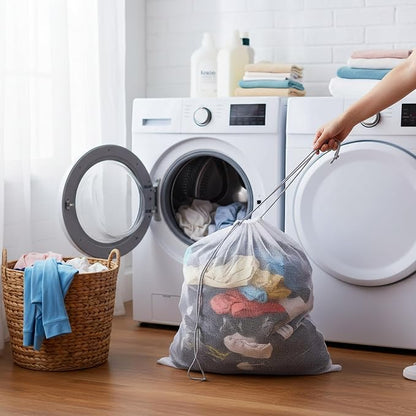 Kimmama Heavy Duty Coarse Mesh Drawstring Laundry Bag, 24x36" | Mesh Laundry Bag - Image 6